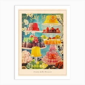 Fruity Jelly Retro Collage 2 Poster Art Print