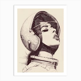 Woman In Space 4 Art Print