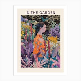 In The Garden Poster Purple 4 Art Print