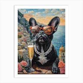 Frenchies Drink 15 Art Print