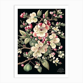 Cherry Blossom 2 Floral Botanical Vintage Poster Flower Art Print