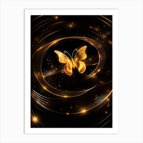 Golden Butterfly 8 Art Print