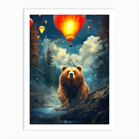 Bear In The Forest Art Print