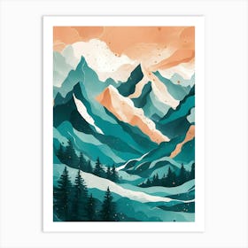 Of Mountains Art Print