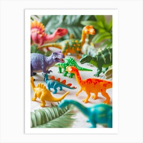 Pastel Toy Dinosaur Party 2 Art Print