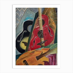 Dining Room Wall Art, Guitars Art Print