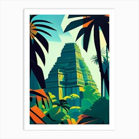 Tikal National Park Guatemala Pop Matisse Art Print
