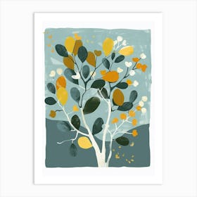 Linden Tree Flat Illustration 2 Art Print