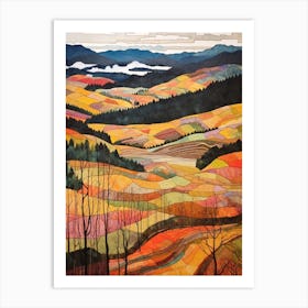 Autumn National Park Painting Black Forest National Park Germany 4 Art Print