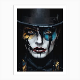 Woman In A Top Hat Art Print