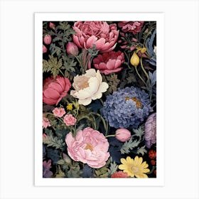 Floral Wallpaper 361 Art Print