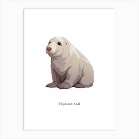 Elephant Seal Kids Animal Poster Art Print