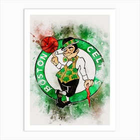 Boston Celtics Paint Art Print
