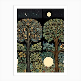 William Morris Three Trees In The Night Art Print