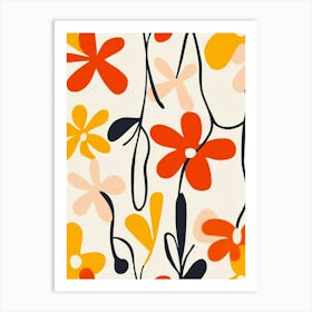 Abstract Floral Pattern 13 Art Print