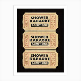 Shower Karaoke Art Print