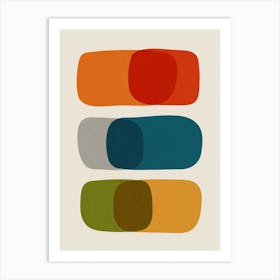 Mid Century Bold And Colorful  Art Print