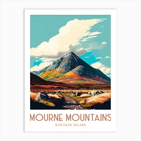 Mourne MountainsTravel Poster Art Print