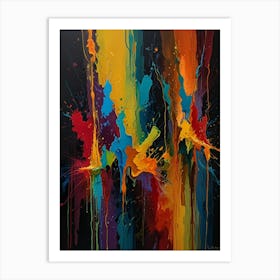 Colorful Splashes 1 Art Print