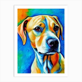 American Staffordshire Terrier 3 Fauvist Style Dog Art Print