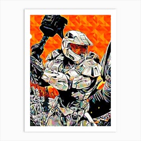 Halo chief gaming Art Print