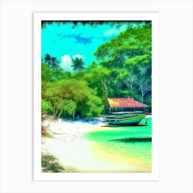 Koh Rong Cambodia Soft Colours Tropical Destination Art Print