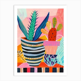 Cactus Pots 2 Art Print