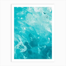 Blue Sea Water Art Print