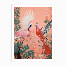 Vintage Japanese Inspired Bird Print Pheasant 3 Art Print