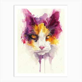 Colorful Cat Art Print