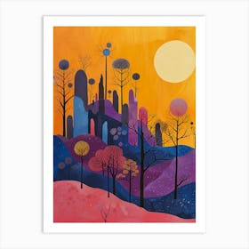 Landscape With Trees Art Print