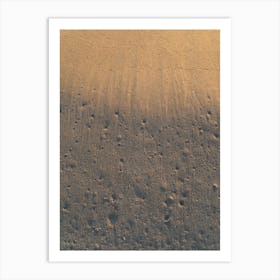 Traces on the sandy beach Art Print