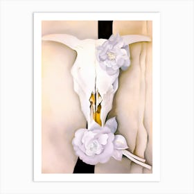 Georgia O'Keeffe - Cow's Skull with Calico Roses Art Print