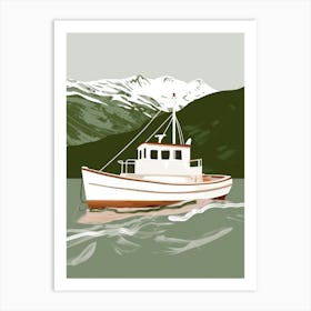 Fishing Boat In Alaska Art Print