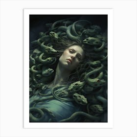 Oil Painting Style Madusa Art Print