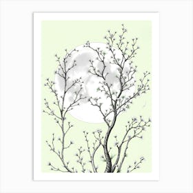 Moonlight Tree 1 Art Print