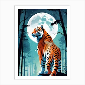 Tiger In The Forest Art Print