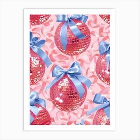 Coquette Disco Balls 5 Pattern Art Print