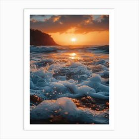 Sunset At The Beach 7 Art Print