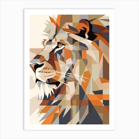 Abstract Lion 7 Art Print