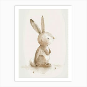 Charming Nursery Kids Animals Bunny 3 Art Print