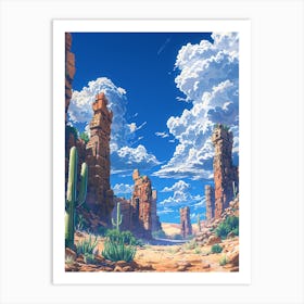 Cactus Desert 10 Art Print