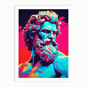 Poseidon Pop Art 5 Art Print