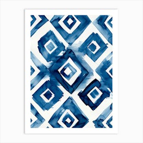 Blue Diamonds 1 Art Print