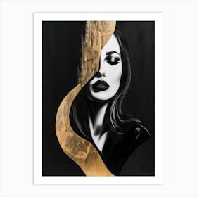 Gold And Black 81 Art Print