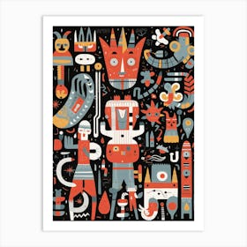 Monsters And Aliens Art Print