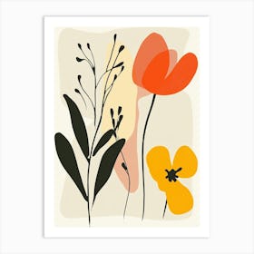 Abstract Floral Painting 45 Art Print