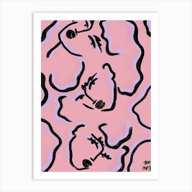 Pink Faces Art Print
