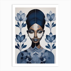 Blue Woman 7 Art Print