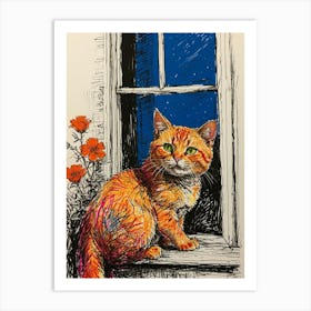 Orange Tabby Cat 4 Art Print